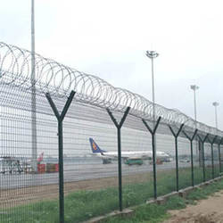 پودر حصار ضد صعود با قطر مش سیم 5.0 میلی متری پوشش داده شده برای مکان نظامی