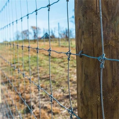 حصار سیم مزرعه ای با کشش بالا PVC با سوراخ 100 میلی متری روکش شده است