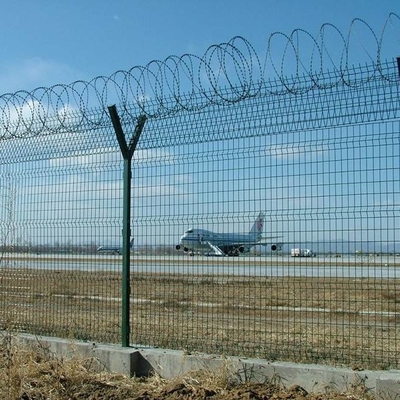 نوع Y فولاد گالوانیزه حصار امنیتی فرودگاه با روکش PVC