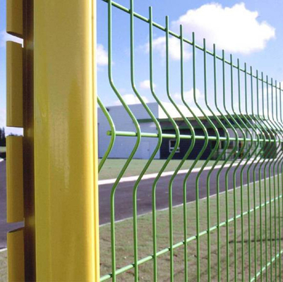 حصار مشبک سیمی سه بعدی زرد ISO9001 حصار باغ مشبک سیمی جوش داده شده