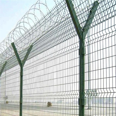 50 * 100 میلی متر PVC پوشش امنیتی حصار فرودگاه گالوانیزه