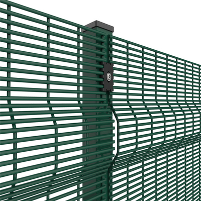 حصار مشبک سیمی سه بعدی با روکش پی وی سی سبز سفید قرمز 2.4 متر در 3 متر