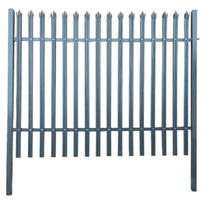 حصار گالوانیزه گرم یا روکش پی وی سی از نوع کمرنگ و D رنگ پریده نرده Palisade - حصار امنیتی برای کارخانه و منازل